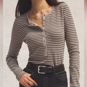 Z Supply STELLA STRIPED MODAL RIB HENLEY